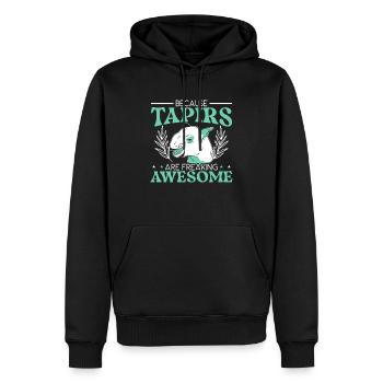 Weil Tapire verdammt tolle Tapirliebhaber sind - Männer Premium Bio Hoodie - Schwarz - Vorne - Nico (187cm)