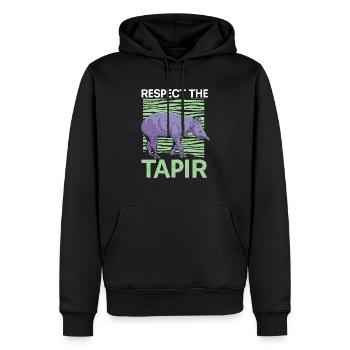 Respektieren Sie den Tapir Wildlife Animal Zookeeper Tapir - Männer Premium Bio Hoodie - Schwarz - Vorne - Nico (187cm)