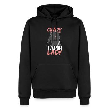 Crazy Tapir Lady Tier Tierpfleger Tapir - Männer Premium Bio Hoodie - Schwarz - Vorne - Nico (187cm)