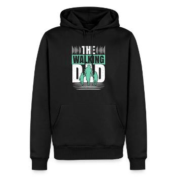 The Walking Dad Walker Cardio Exercise Fathers Day - Men’s Premium Organic Hoodie - black - Front - Nico (187cm)