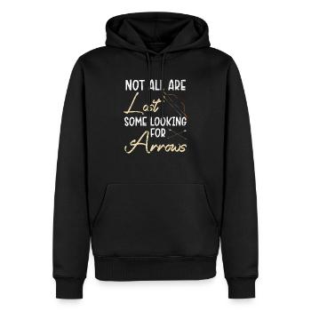 Nicht alle sind verloren, einige auf der Suche nach Pfeilen Bogenschießen - Männer Premium Bio Hoodie - Schwarz - Vorne - Nico (187cm)
