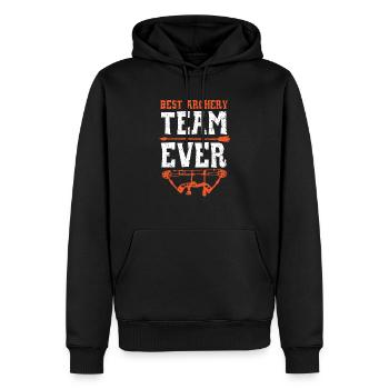 Bestes Bogenschießteam aller Zeiten Shoot Arrows Archer Bowman - Männer Premium Bio Hoodie - Schwarz - Vorne - Nico (187cm)