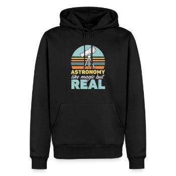 Astronomie ist wie Magie, aber echter Astronom - Männer Premium Bio Hoodie - Schwarz - Vorne - Nico (187cm)