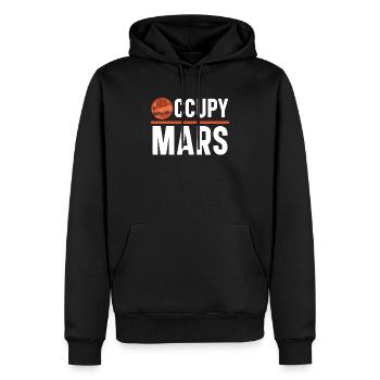 Occupy Mars Outerspace Planet Astronomer Astronomie - Männer Premium Bio Hoodie - Schwarz - Vorne - Nico (187cm)