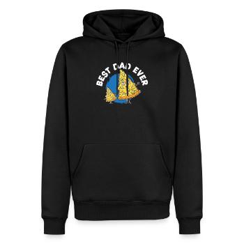 Best Dad Ever Pizza Eater Italian Dish Fathers Day - Men’s Premium Organic Hoodie - black - Front - Nico (187cm)