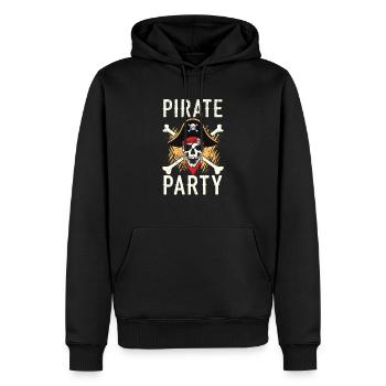 Pirate Party Caraïbes Buccaneer Pirate Lover - Sweat à capuche Premium bio Homme - noir - Devant - Nico (187cm)