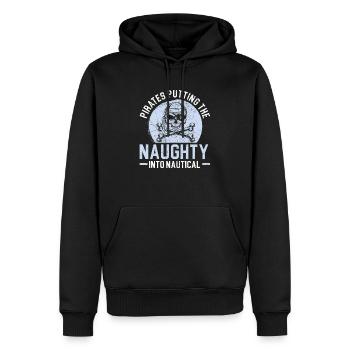 Les pirates mettent Naughty dans les Caraïbes nautiques - Sweat à capuche Premium bio Homme - noir - Devant - Nico (187cm)