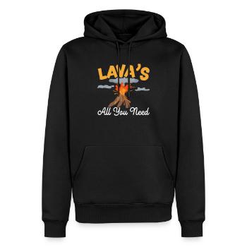 Laves Tout ce dont vous avez besoin Sciences de la Terre Géologie Volcan - Sweat à capuche Premium bio Homme - noir - Devant - Nico (187cm)