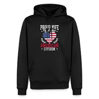 Proud WIfe Of A New American Citizen Constitution - Men’s Premium Organic Hoodie - black - Front - Nico (187cm)