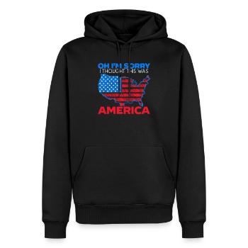 Je suis désolé d’avoir pensé que c’était la journée des citoyens américains - Sweat à capuche Premium bio Homme - noir - Devant - Nico (187cm)