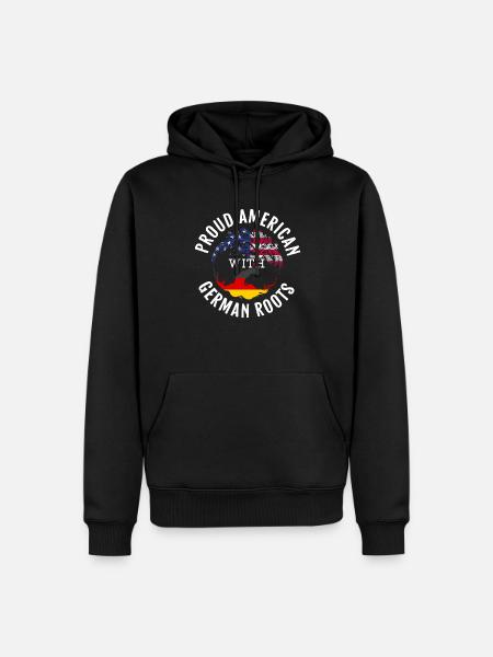 Proud American With A German Roots Von Steuben Day - Men’s Premium Organic Hoodie - black