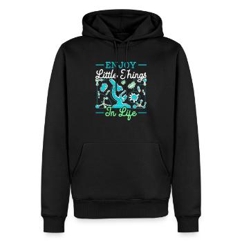 Profitez des petites choses en microbiologie des sciences de la vie - Sweat à capuche Premium bio Homme - noir - Devant - Nico (187cm)