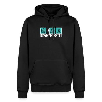 Badass Microbiologiste Science Lover Microbiologie - Sweat à capuche Premium bio Homme - noir - Devant - Nico (187cm)