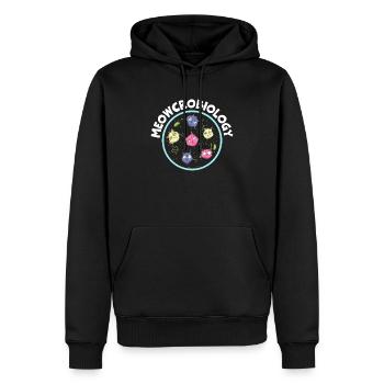 Meowcrobiologie Wissenschaft Mikrobiologie Wissenschaftler Katze - Männer Premium Bio Hoodie - Schwarz - Vorne - Nico (187cm)