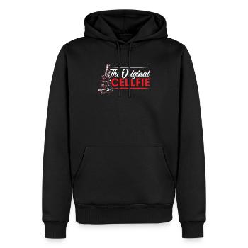 L’amoureux original de la science cellfie Microbiologie - Sweat à capuche Premium bio Homme - noir - Devant - Nico (187cm)