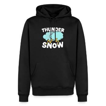 Thunder Snow Lover Eiskalte verschneite Wintersaison - Männer Premium Bio Hoodie - Schwarz - Vorne - Nico (187cm)