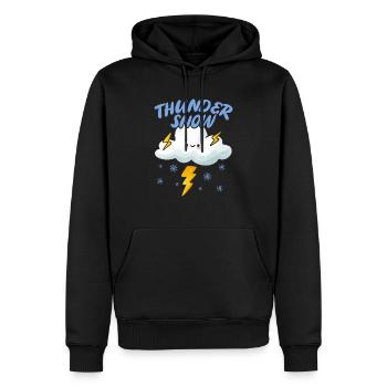 Thunder Snow Lover Eiskalte verschneite Wintersaison - Männer Premium Bio Hoodie - Schwarz - Vorne - Nico (187cm)