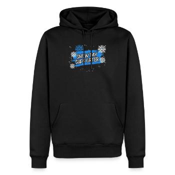 Snow Day Supporter Eiskalte verschneite Wintersaison - Männer Premium Bio Hoodie - Schwarz - Vorne - Nico (187cm)