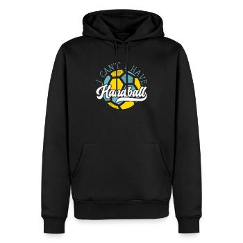 Ich kann nicht Handballspieler Handballer Sport - Männer Premium Bio Hoodie - Schwarz - Vorne - Nico (187cm)
