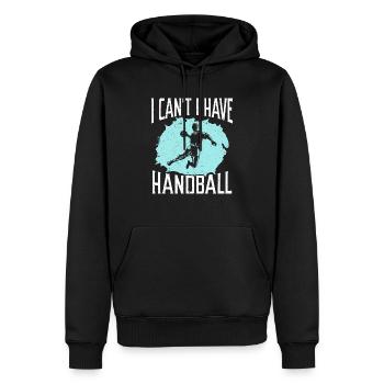 Ich kann nicht Handballspieler Handballer Sport - Männer Premium Bio Hoodie - Schwarz - Vorne - Nico (187cm)