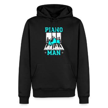 Piano Man Musiker Musikinstrument Pianist - Männer Premium Bio Hoodie - Schwarz - Vorne - Nico (187cm)