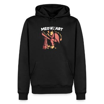 Meowzart Klavier Katze Musiker Musikalischer Pianist Musik - Männer Premium Bio Hoodie - Schwarz - Vorne - Nico (187cm)