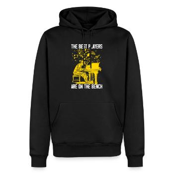 Les meilleurs joueurs sont sur le banc pianiste piano - Sweat à capuche Premium bio Homme - noir - Devant - Nico (187cm)