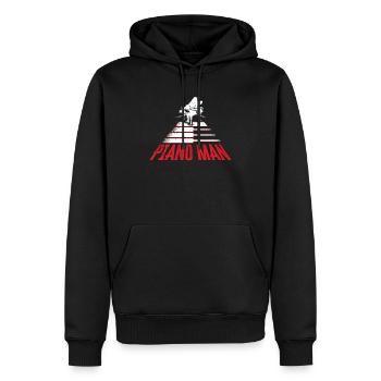 Piano Man Musiker Musikinstrument Pianist - Männer Premium Bio Hoodie - Schwarz - Vorne - Nico (187cm)