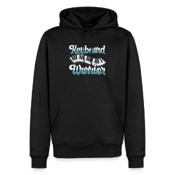 Keyboard Warrior Piano Musicien Pianiste Musique - Sweat à capuche Premium bio Homme - noir - Devant - Nico (187cm)