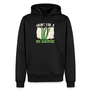 Urin für eine große Überraschung Spargel vegetarisch - Männer Premium Bio Hoodie - Schwarz - Vorne - Nico (187cm)