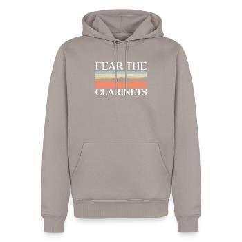 Fear Die Klarinetten Klarinettist Musikinstrument - Männer Premium Bio Hoodie - Taupe - Vorne - Nico (187cm)