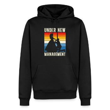 Unter neuer Leitung Bräutigam Hochzeits-Junggesellenabschied - Männer Premium Bio Hoodie - Schwarz - Vorne - Nico (187cm)