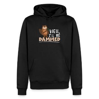 Nun, ich werde ein gestauter Biber, ein Wildtier Nagetier - Männer Premium Bio Hoodie - Schwarz - Vorne - Nico (187cm)