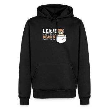Überlassen Sie es dem Biberliebhaber Wildtier Nagetier - Männer Premium Bio Hoodie - Schwarz - Vorne - Nico (187cm)