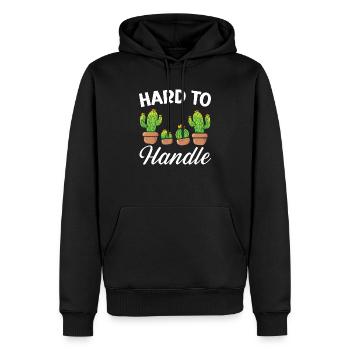 Difficile à manipuler Succulent Cactus Plant Gardener - Sweat à capuche Premium bio Homme - noir - Devant - Nico (187cm)