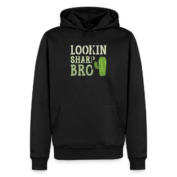Lookin Sharp Bro Cactus Succulent Plant Lady - Sweat à capuche Premium bio Homme - noir - Devant - Nico (187cm)
