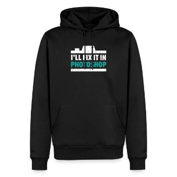 Je vais le réparer dans Photoshop Resolution Photographer - Sweat à capuche Premium bio Homme - noir - Devant - Nico (187cm)