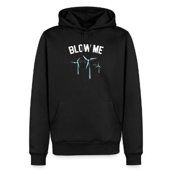 Blow Me Wind Énergie renouvelable Éolienne Éolienne - Sweat à capuche Premium bio Homme - noir - Devant - Nico (187cm)