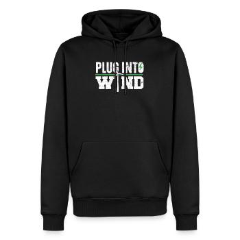 Schließen Sie sich der Windtech Windmill Wind Renewable Energy an - Männer Premium Bio Hoodie - Schwarz - Vorne - Nico (187cm)