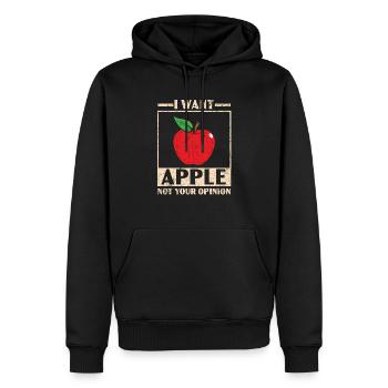 Ich will Apfel nicht Ihre Meinung Obst Apfelpflücken - Männer Premium Bio Hoodie - Schwarz - Vorne - Nico (187cm)