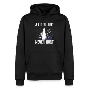 Ein wenig Schmutz hat nie geschadet Kamin Schornsteinfeger - Männer Premium Bio Hoodie - Schwarz - Vorne - Nico (187cm)