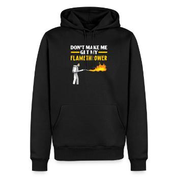 Ne me faites pas obtenir mon arme de feu lance-flammes - Sweat à capuche Premium bio Homme - noir - Devant - Nico (187cm)