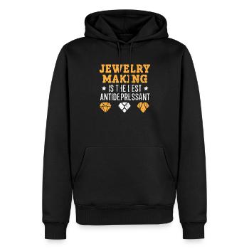 Schmuckherstellung ist der beste Antidepressiva-Juwelier - Männer Premium Bio Hoodie - Schwarz - Vorne - Nico (187cm)