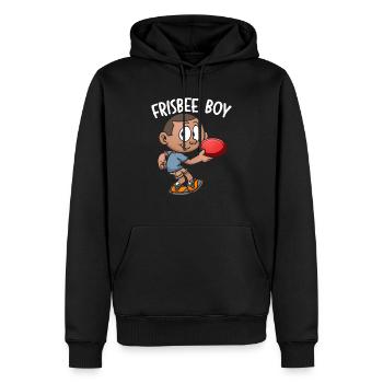 Frisbee Boy Ultimate Frisbee Flying Disc Sport - Männer Premium Bio Hoodie - Schwarz - Vorne - Nico (187cm)