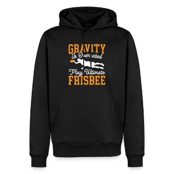Gravity ist übertrieben spielen Ultimate Frisbee Player - Männer Premium Bio Hoodie - Schwarz - Vorne - Nico (187cm)