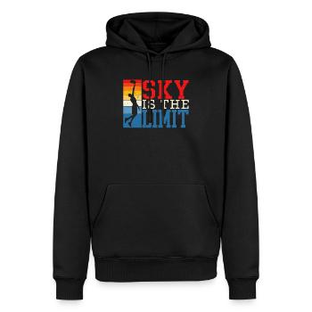 Sky Is The Limit Ultimate Frisbee Flying Disc - Männer Premium Bio Hoodie - Schwarz - Vorne - Nico (187cm)