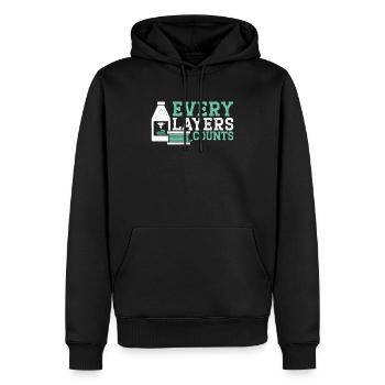 Jede Schicht zählt 3D-Druckdüse 3D-Drucker - Männer Premium Bio Hoodie - Schwarz - Vorne - Nico (187cm)