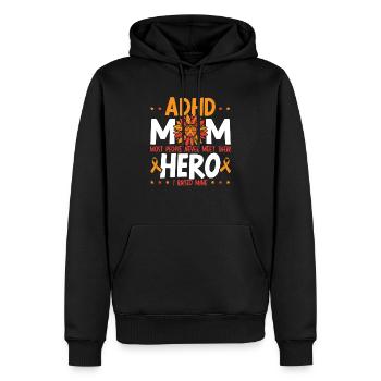 ADHD Mom ADHD Awareness Embrace Neurodiversity - Men’s Premium Organic Hoodie - black - Front - Nico (187cm)