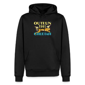 Überrennen Sie den Geparden Wildlife Animal Zookeeper - Männer Premium Bio Hoodie - Schwarz - Vorne - Nico (187cm)