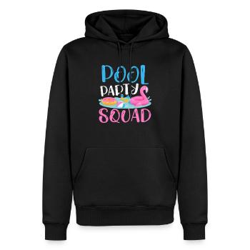 Pool Party Squad Aufblasbarer Kugel-Wasserball - Männer Premium Bio Hoodie - Schwarz - Vorne - Nico (187cm)